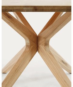Jedálenský stôl s doskou v dubovom dekore 100x200 cm Armande – Kave Home