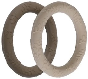 Silikonové kousátko / listy šedohnědé