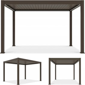 Záhradná pergola na terasu Deluxe Pro Automatic 3x4 s Led osvetlením