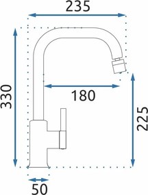 Rea Polo, stojanková drezová batéria, čierna matná-zlatá lesklá, REA-B9980
