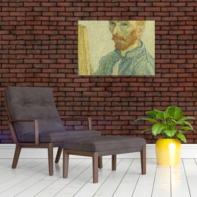 Sklenený obraz - Portrait of Vincent van Gogh, reprodukcia (70x50 cm)