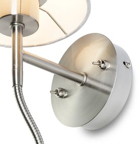 RENDL R10580 VERSA LED nástenná lampa, kombinované biela matný nikel