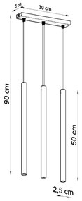 PASTELO 3 Závesné svetlo, biela SL.0466 - Sollux