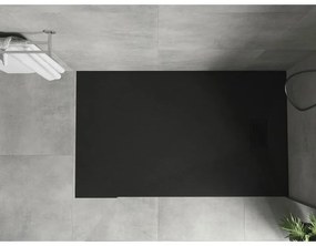 Mexen Hugo, obdĺžniková sprchová vanička SMC 150 x 90 cm, čierna, čierna krytka, 42709015-B