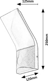 RABALUX 77171 Tolna vonkajšie nástenné svietidlo LED 10W/750lm 3000K IP54 čierna