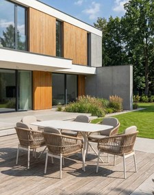 Záhradný set Malta: stôl 180 cm a 6 stoličiek z technoratanu