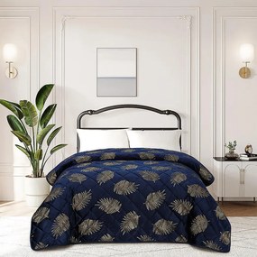 Prikrývka na posteľ Poli 2504-2 tmavomodrá 220x250 cm