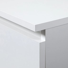Písací stôl A-6 90 cm biely ľavý