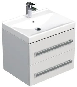 Kúpeľňová skrinka s umývadlom SAT Cube Way 60x53x46 cm biely lesk CUBE46602BIVER, 1 ks