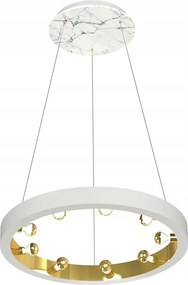 Závesná lampa Cassiopeia Biela Mramor 9xE14 70 cm Stropná lampa do obývačky