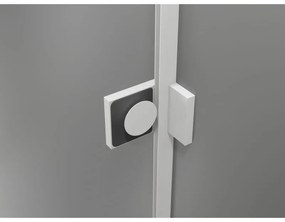 Mexen Lunar, L Duo výklopný sprchový kút 110 x 100 cm, 8mm číre sklo, biely profil, 834L-110L-100P-20-00