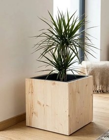 AMADEA Drevený obal na kvetináč, 27x27x27 cm Český výrobok