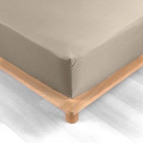 Svetlohnedá napínacia plachta z bavlneného perkálu 140x190 cm Percaline – douceur d'intérieur