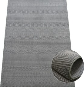 Koberec Zurich 1901 GREY – sivý obdĺžnikový koberec so vzorom Rozmer: 60x100 cm
