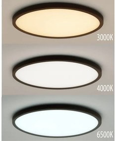 LED stropné svietidlo LED/32W/230V 3000/4000/6500K, priemer 40 cm, hnedé