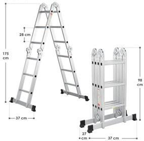 InternetovaZahrada Hliníkový multifunkčný rebrík 360 cm