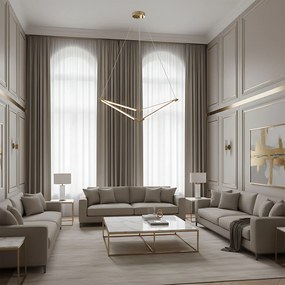 Toolight Toolight, LED stropné svietidlo, 4000K, 1500lm, APP1776-CP, zlatá matná, OSW-04055