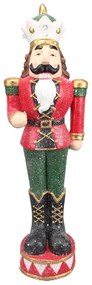Vianočné dekorácie Luskáčik v červenom - 28*20*89 cm
