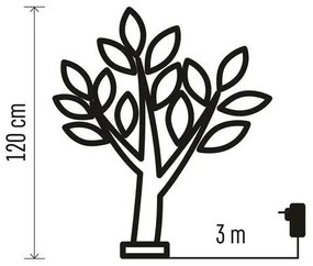 LED Vianočná vonkajšia reťaz 72xLED/3,6W/230V IP44 studená biela