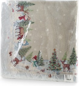 VIANOČNÝ GOBELÍNOVÝ OBRUS WINTER 140X180 CM VZOROVANÁ