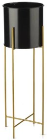 Stojan na kvety 75x17 cm čierna/zlatá