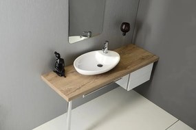 SAPHO - MINIMAL umývadlo oválne 64,5x40,5x12 cm, na dosku (MN065)