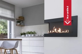 KRATKI rohový biokrb Delta Corner 900 ľavý - imitácia betónu