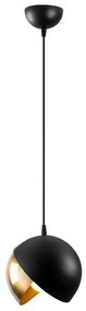 Luster na lanku BERCESTE 1xE27/40W/230V čierna/zlatá