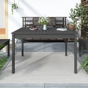 Záhradný stolík sivý 121x82,5x76 cm borovicový masív 823971
