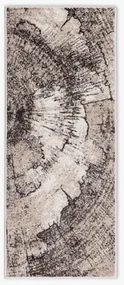 Koberec KMEŇ STROMU FENIKS béžovo-sivý 67x160 cm