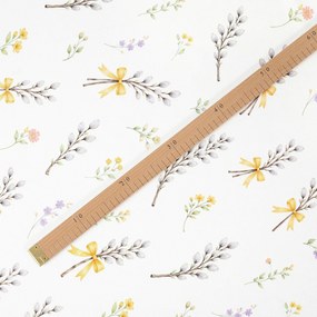 Goldea veľkonočná teflónová látka na obrusy - bahniatka 160 cm