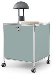 Kovový odkladací stolík »CN3« s 1 výklopným priečinkom, šalviový