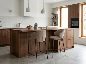 Barová stolička KIOTO, orech/béžová