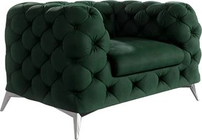 Tmavozelené zamatové kreslo Chelsea – Ropez