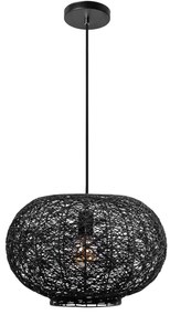 Toolight Toolight, stropné svietidlo 40cm 1xE27 APP1321-1CP, čierna, OSW-02695