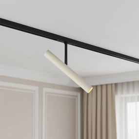 Moderný reflektor béžový s čiernou farbou pre 1-fázový koľajnicový systém - Slimline Avery