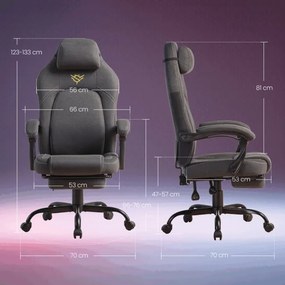 Herná stolička sivá KA-E1372 GREY