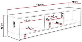 TV skrinka/stolík Rozoma 2K (piesková béžová). Vlastná spoľahlivá doprava až k Vám domov. 1122887