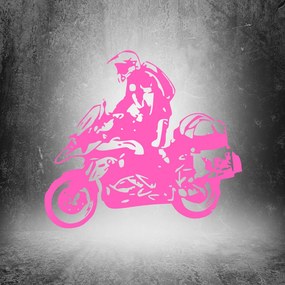 Veselá Stena Samolepka Motorka BMW GS Enduro Farba: růžová, Veľkosť: 100 x 90 cm