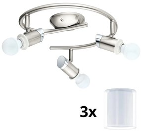 Eglo - LED Bodové svietidlo MY CHOICE 3xE14/4W/230V chróm/biela 1xEG31108+3xEG94655
