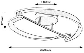 Rabalux 71149 - LED stropné svietidlo ADALIND LED/40W/230V 3000K pr. 60 cm