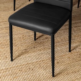 Stolička ROZZANO čierna ekokoža