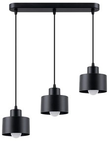 Závesné svietidlo Savar 3, 3x čierne kovové tienidlo