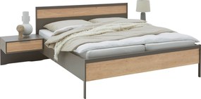 XXXLutz POSTEĽ S NOČNÝMI STOLÍKMI, 180/200 cm, farba duba, bridlicová Dieter Knoll - Postele - 000442031001