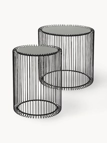 Súprava kovových pomocných stolíkov Wire, 2 diely