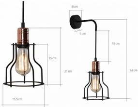 INDUSTRO WALL lampa 15 cm