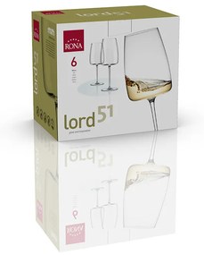 RONA 6 x Pohár na víno LORD 510ml