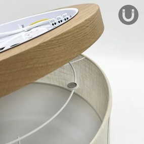 Brilagi - LED Stropné svietidlo BELLADONNA 2xE27/15W/230V pr. 40 cm krémová/dub