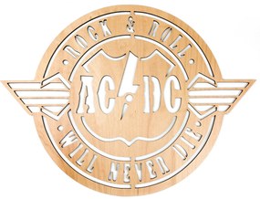 Veselá Stena Drevená nástenná dekorácia AC/DC