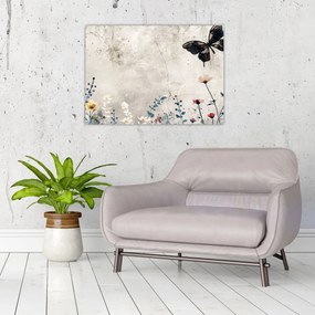 Obraz - Lúka v betóne (70x50 cm)